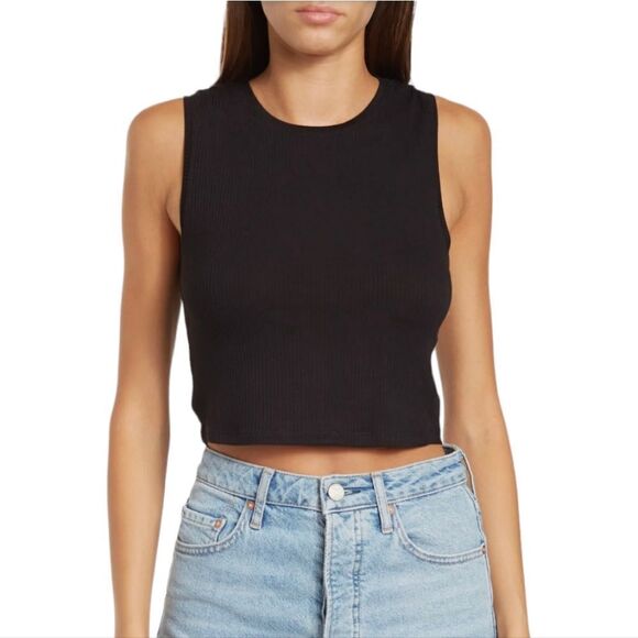 BCBGeneration Ribbed Crop Muscle Tank Top NWOT - Picture 6 of 6